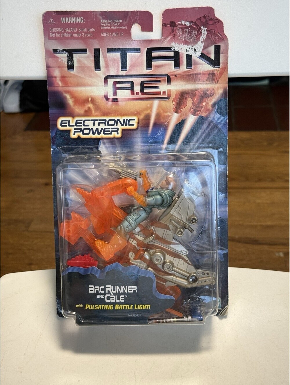 Titan A.E. Arc Runner & Cale figure MOC HTF Pulsating Battle Lights 2000 Vintage